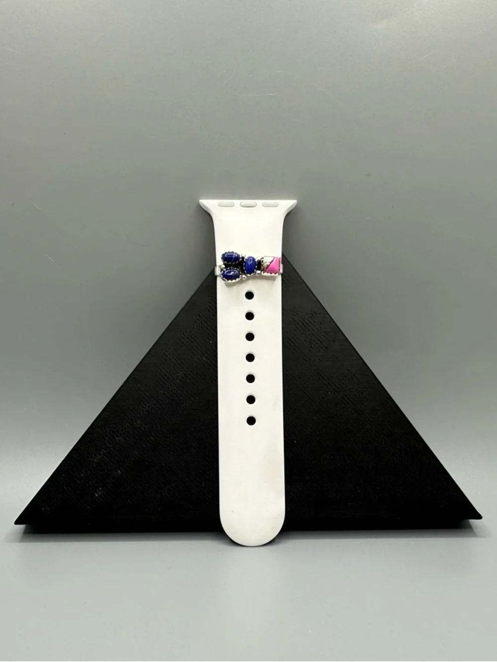 ⌚Cotton Candy Turquoise & Lapis Sterling Silver 925 Watch Band Charm Handmade